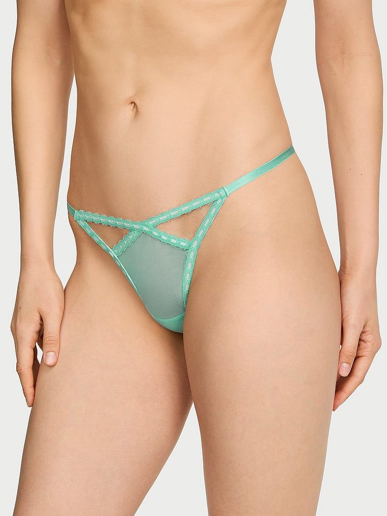 Dream Angels Stringi z siateczki Ribbon Slot