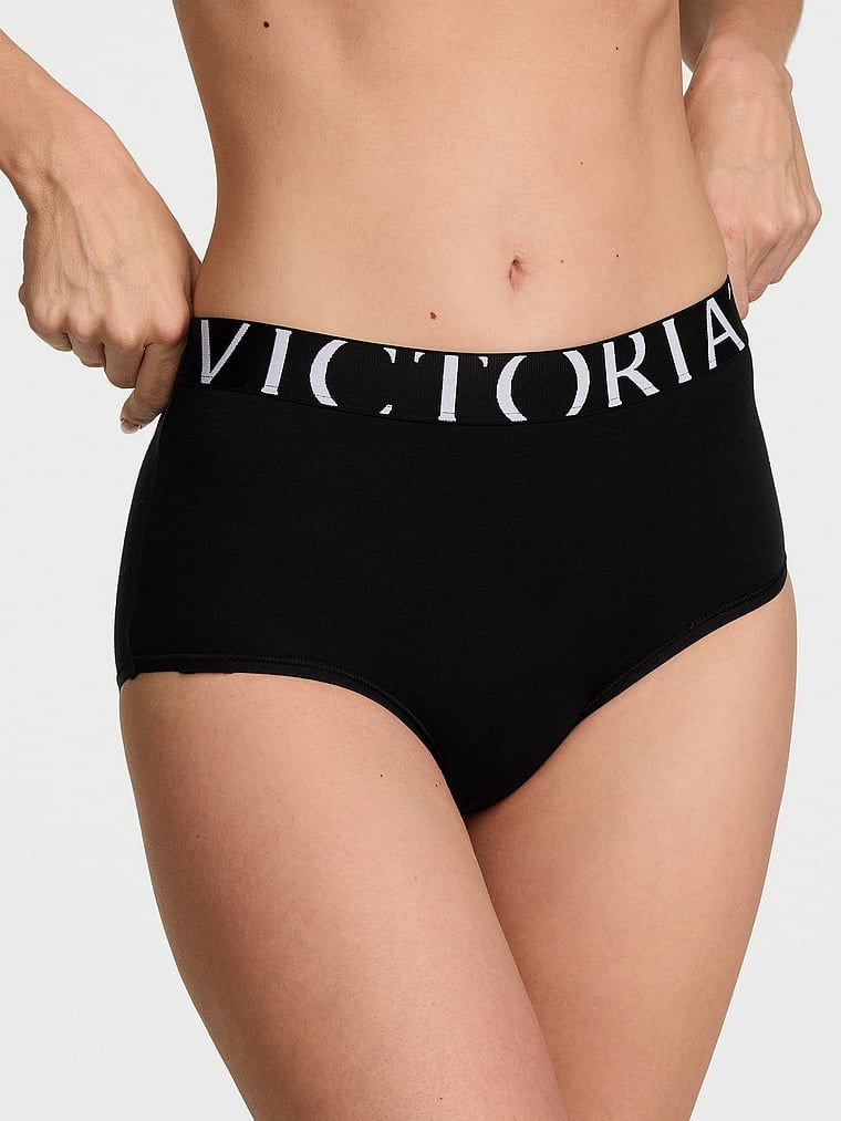 Cotton Majtki bawełniane z wysokim stanem Exploded Logo Brief