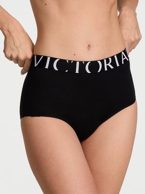 Cotton Majtki bawełniane z wysokim stanem Exploded Logo Brief