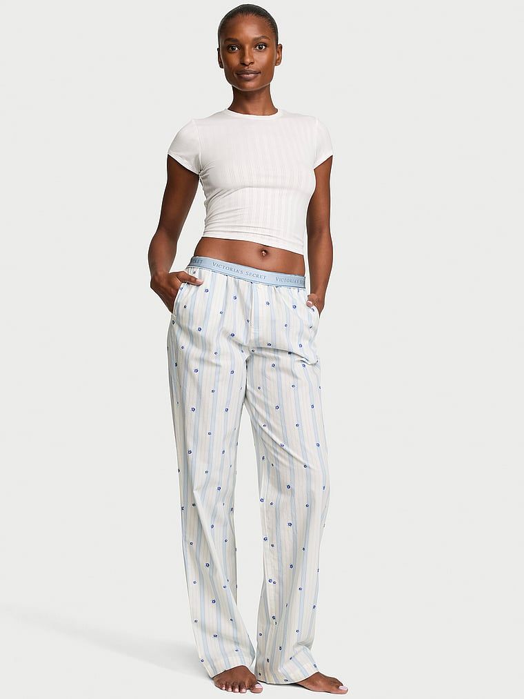 Victoria's Secret Spodnie od piżamy bawełniane Mix & Match Heritage