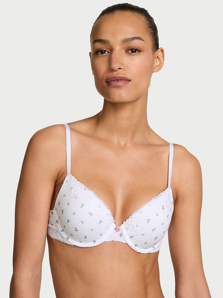 T-shirt Biustonosz push-up bawełniany Perfect Shape Shadow Stripe