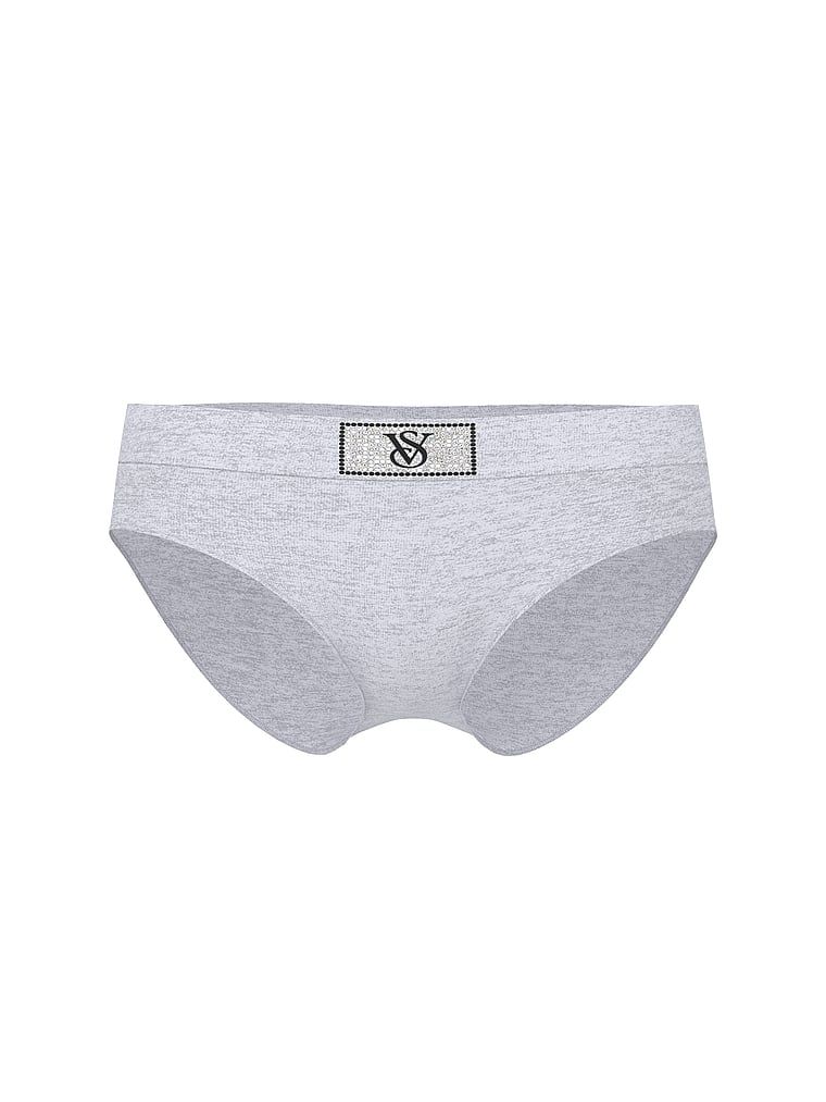 Majtki bawełniane z błyszczącym logo Shine Patch Hiphugger. Produkt ma kolor szary i pochodzi z kolekcji Cotton. 