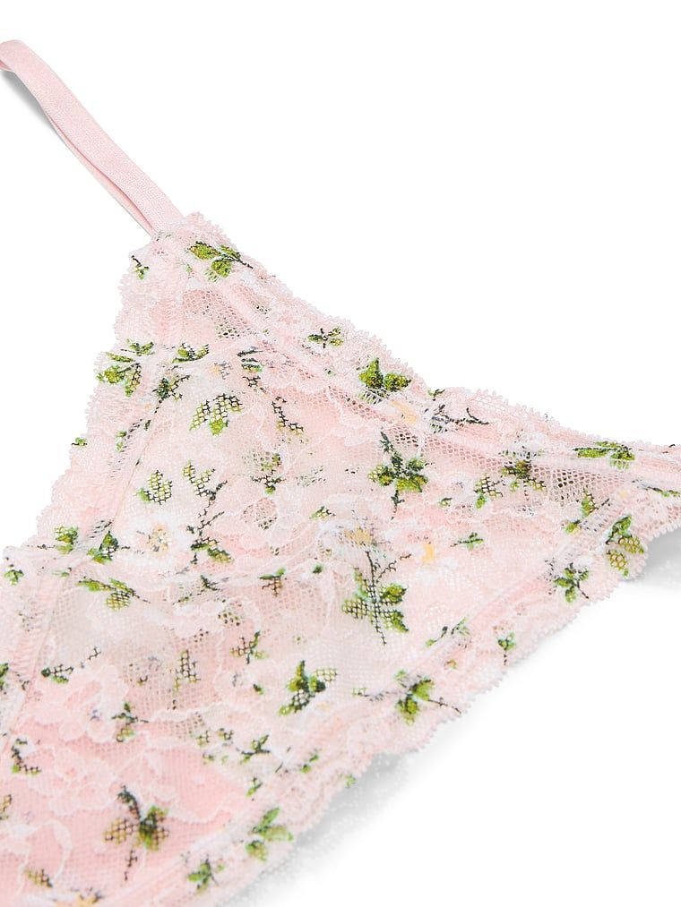 Stringi koronkowe Lace. Produkt ma wzór kwiatowy i pochodzi z kolekcji Lacie. 