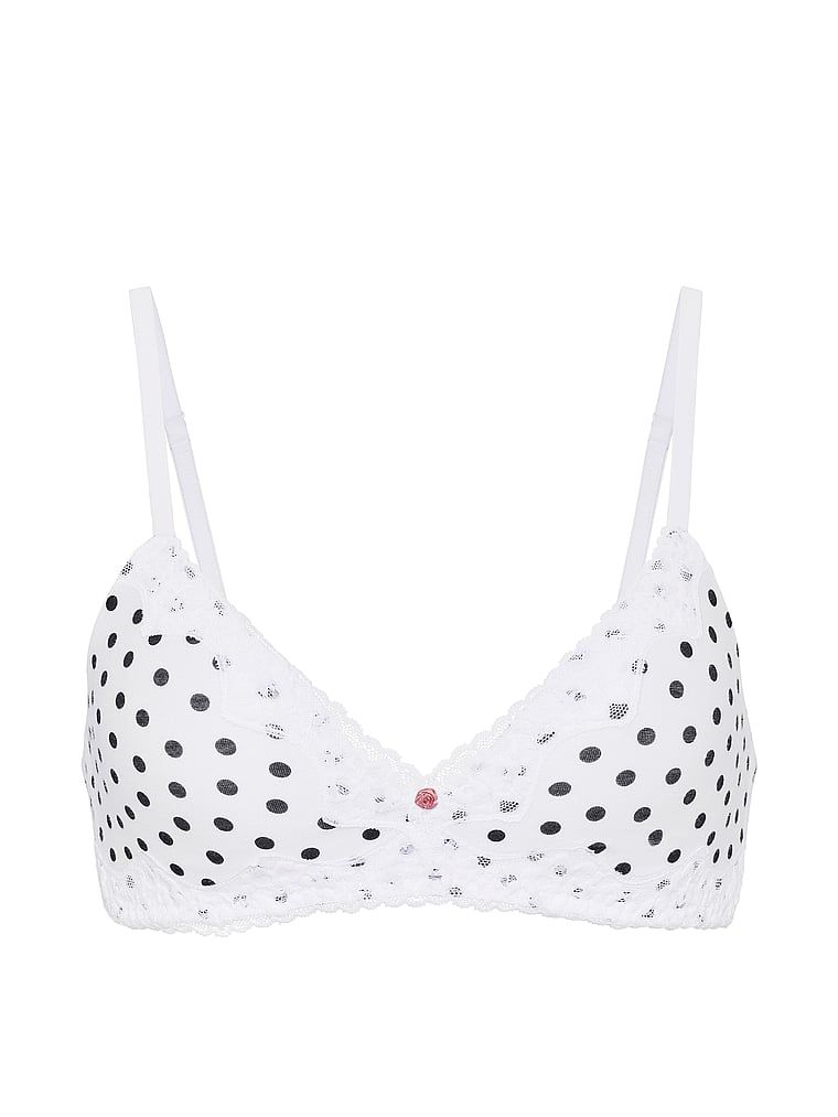Biustonosz lekko usztywniany bawełniany bez fiszbin Lace-Trim. Produkt jest wzorzysty i pochodzi z kolekcji T-shirt. 