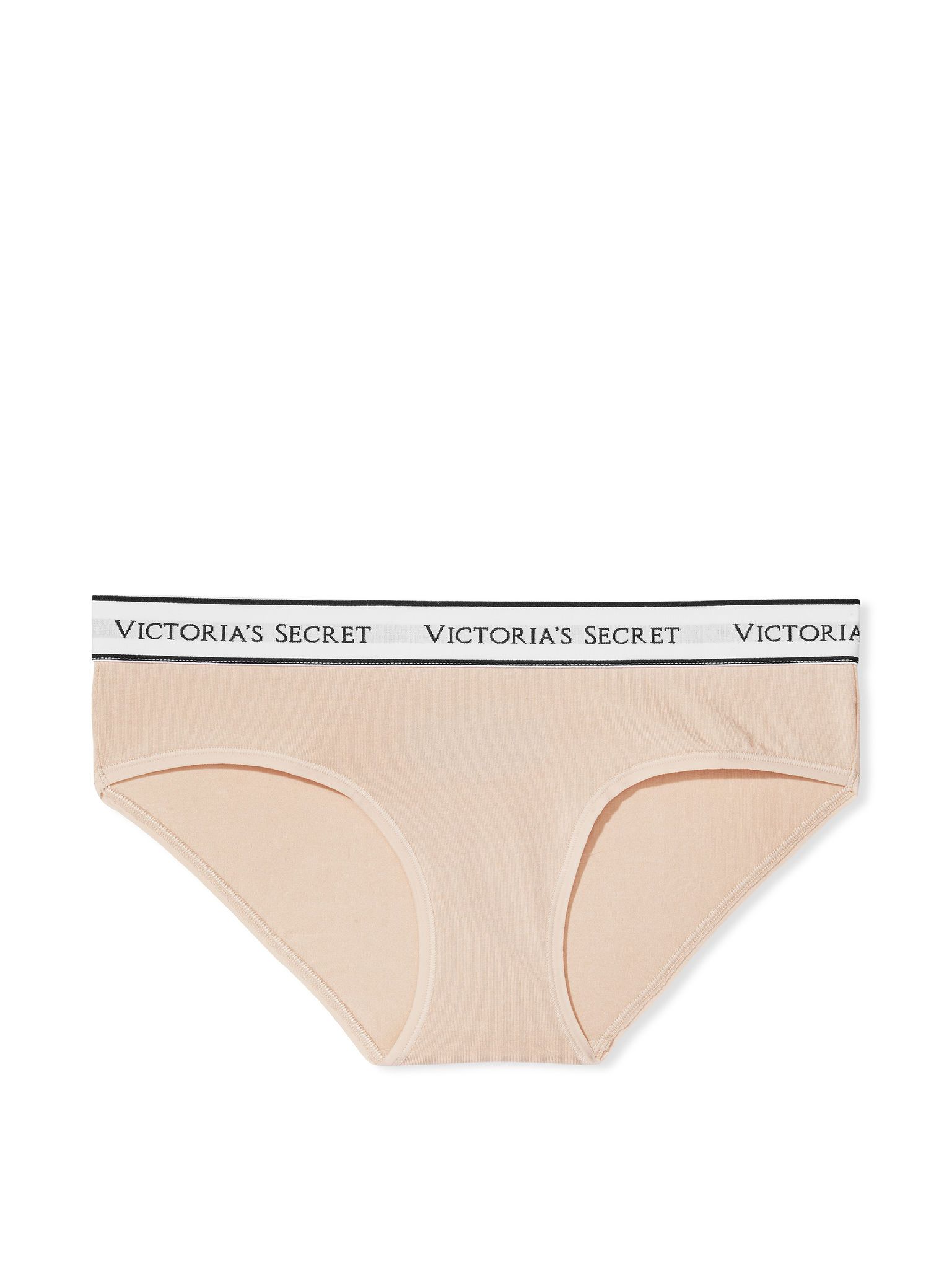 Majtki bawełniane z logo w talii Hiphugger. Produkt ma kolor beżowy i pochodzi z kolekcji Cotton. 