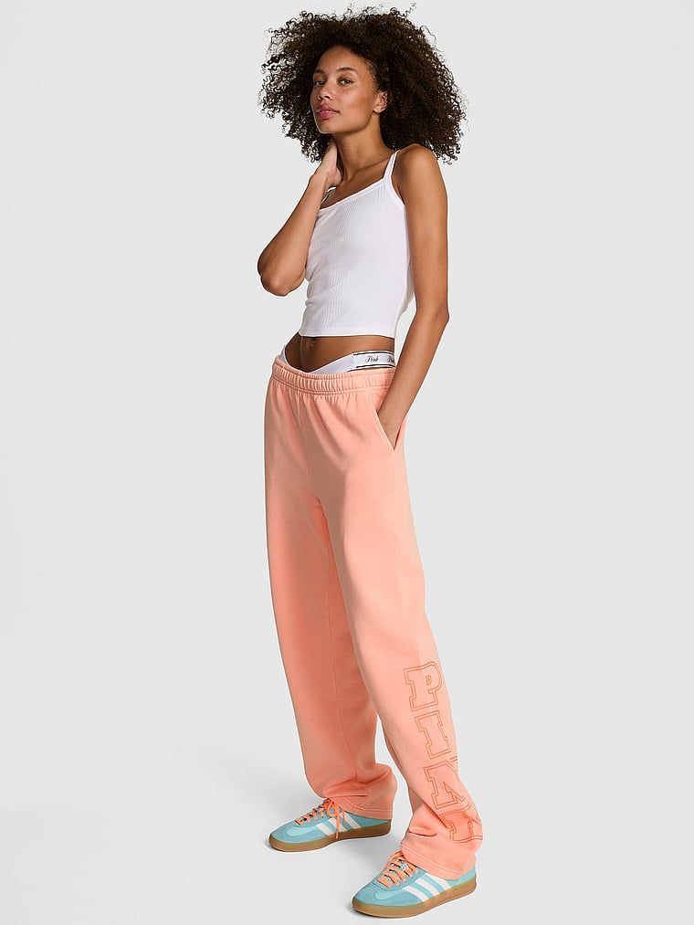 Spodnie dresowe z prostą nogawką Ivy Fleece