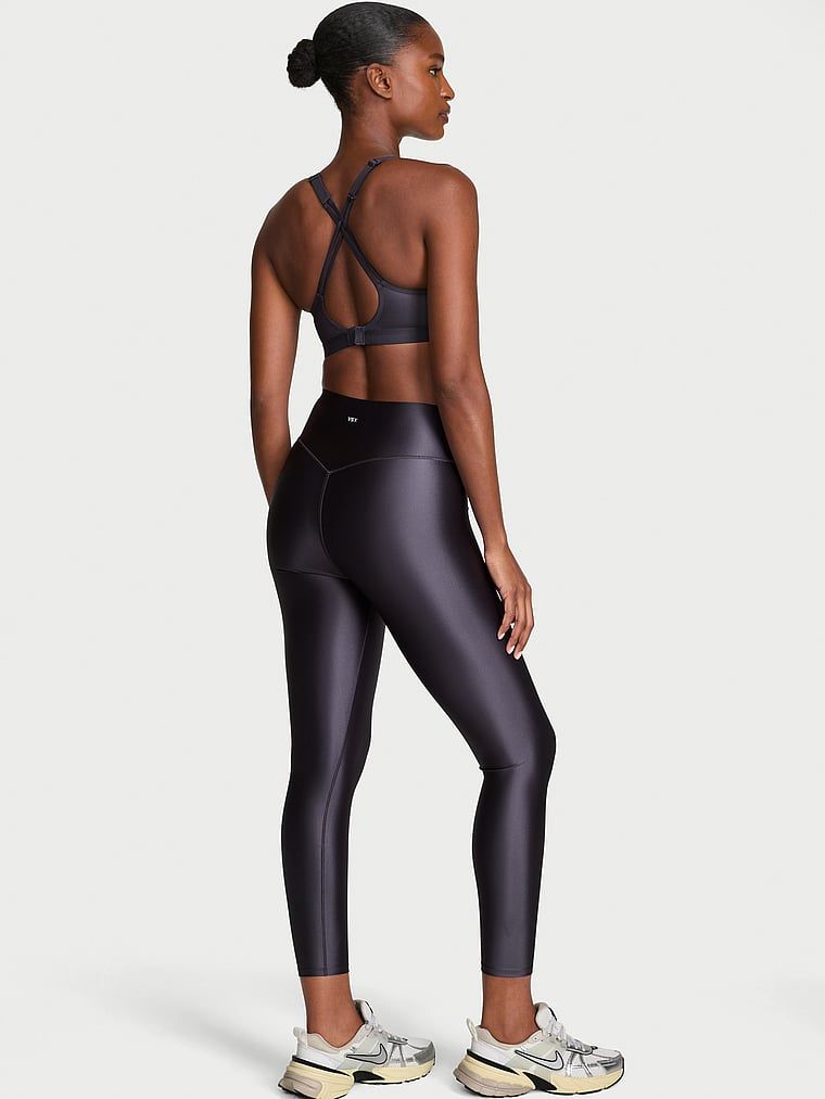 Legginsy z błyszczącego materiału VSX GlossyTech. Produkt ma kolor szary i pochodzi z kolekcji VSX. 