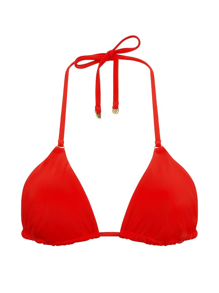 Góra od bikini Essential Triangle. Produkt ma kolor czerwony i pochodzi z kolekcji Victoria's Secret Swim. 