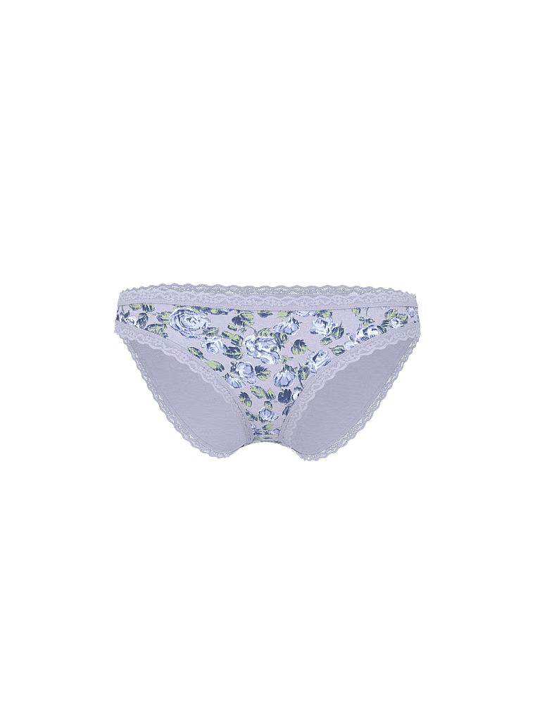 Majtki bawełniane z koronką Lace-Trim Bikini. Produkt ma wzór kwiatowy i pochodzi z kolekcji Lace Trim. 