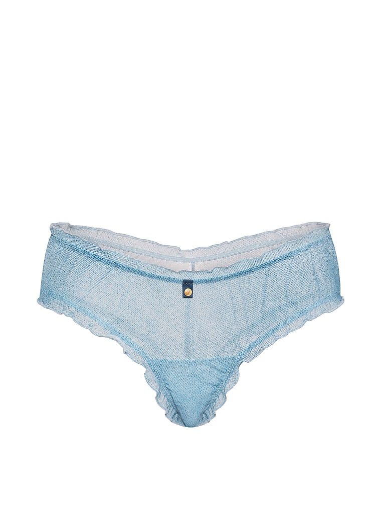 Majtki z falbankami Denim Cheeky. Produkt jest wzorzysty i pochodzi z kolekcji Very Sexy. 