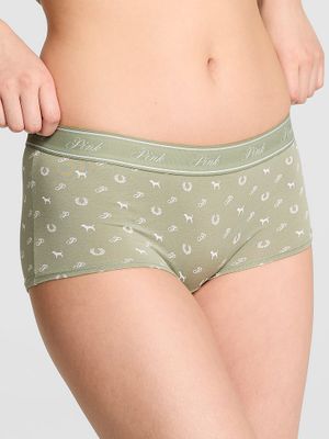 Bawełniane majtki boyshort z logo