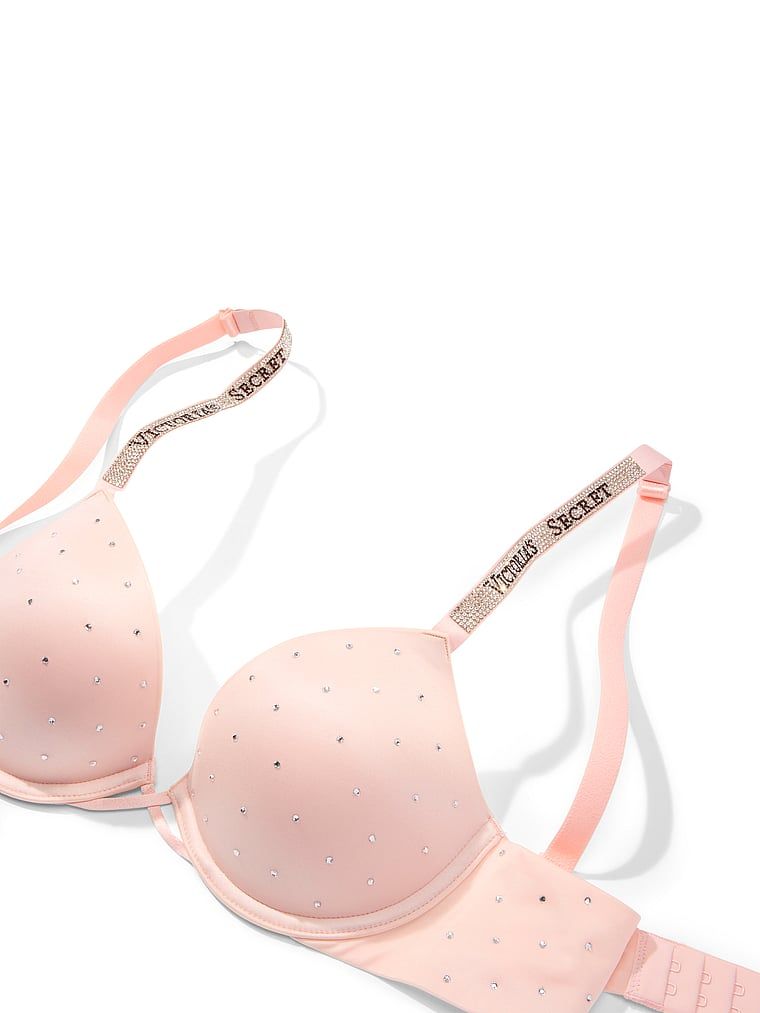 Biustonosz push-up Shine Strap Dot. Produkt ma kolor różowy i pochodzi z kolekcji Very Sexy. 
