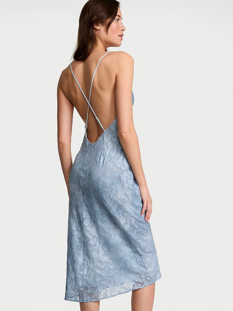 Very Sexy Sukienka żakardowa midi Denim