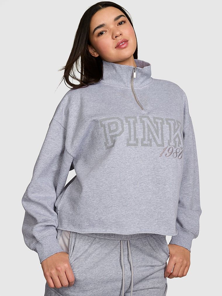Bluza Campus Fleece prosta z zamkiem 1/4