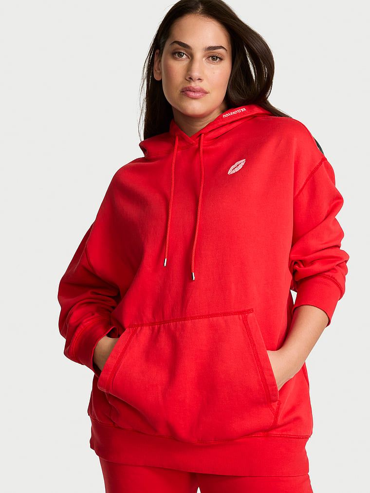 Bluza z kapturem Iconic Fleece. Produkt ma kolor czerwony i pochodzi z kolekcji Angel Essentials. 
