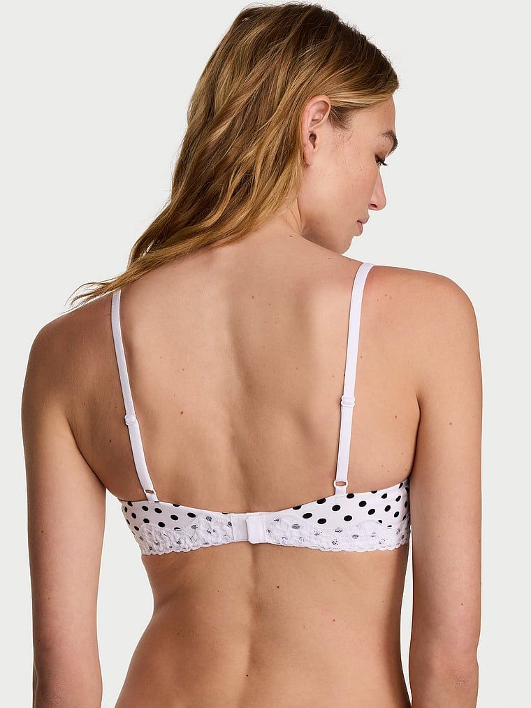 Biustonosz push-up bawełniany Perfect Shape. Produkt jest wzorzysty i pochodzi z kolekcji T-shirt. 