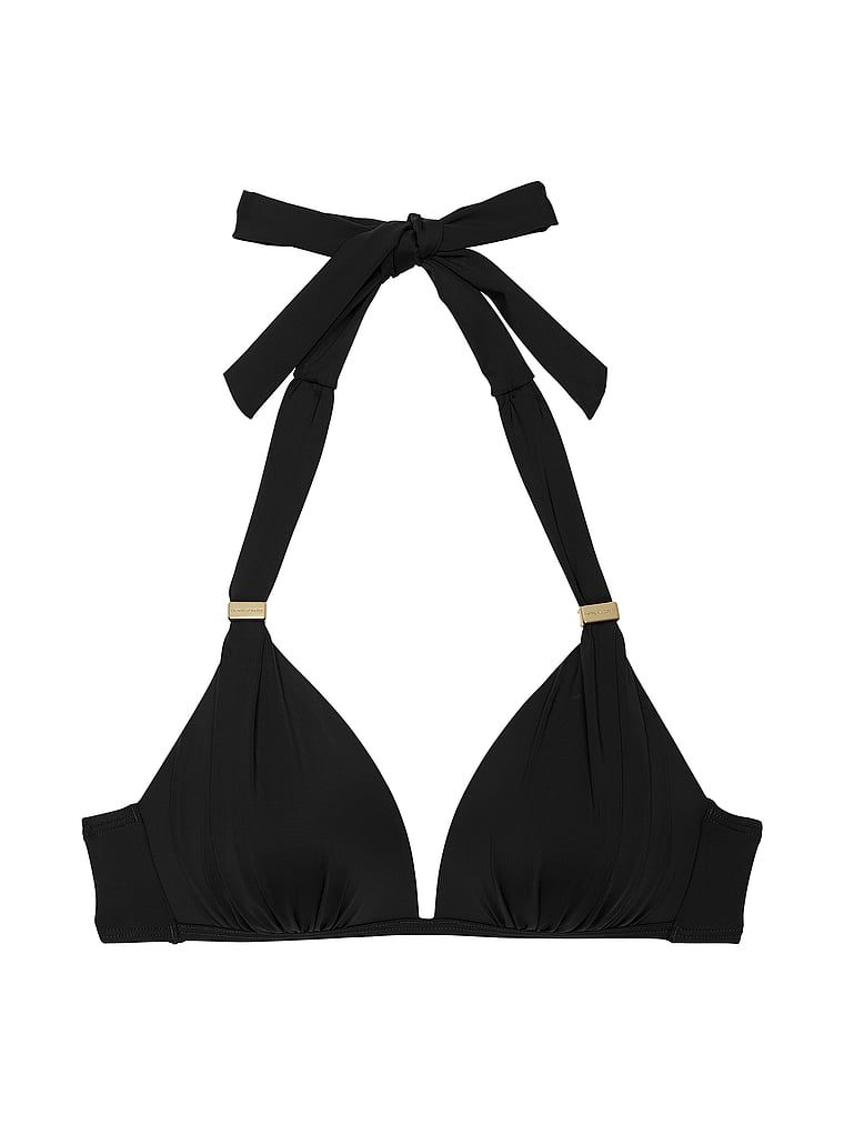 Góra od bikini z push-upem Essential Harlow. Produkt ma kolor czarny i pochodzi z kolekcji Victoria's Secret Swim. 