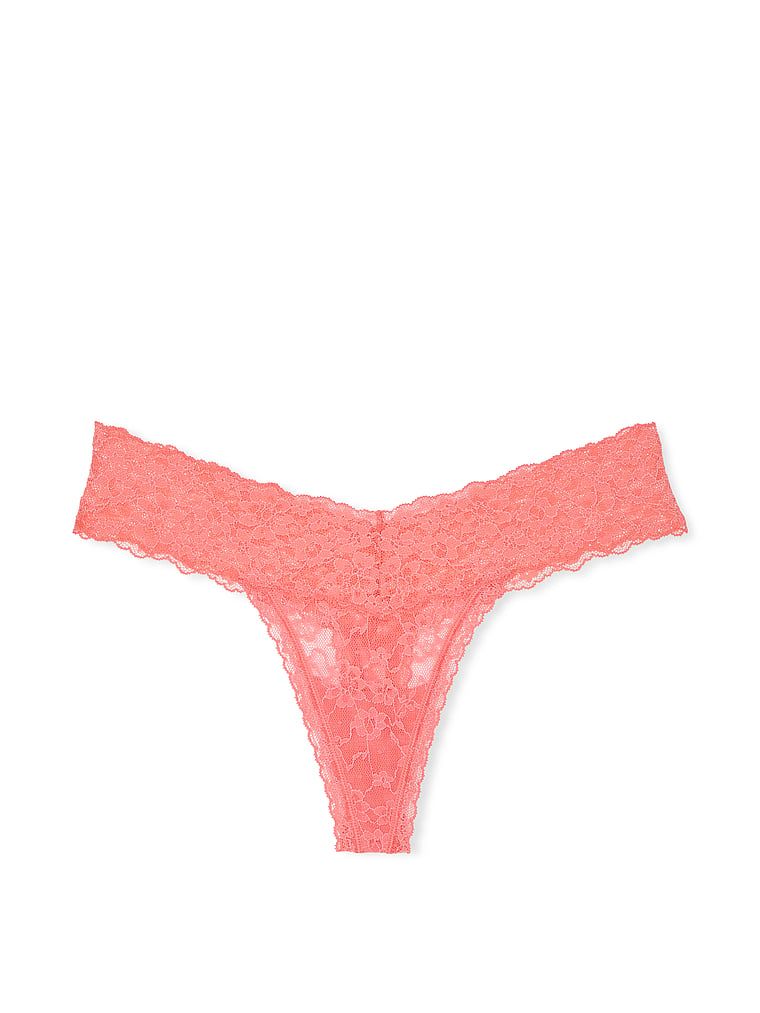 Stringi koronkowe Lace. Produkt ma kolor pomarańczowy i pochodzi z kolekcji Lacie. 