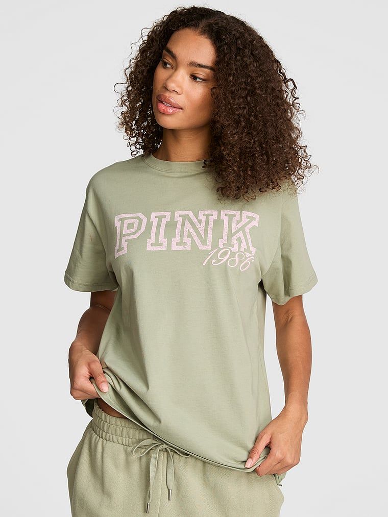PINK T-shirt Campus Cotton