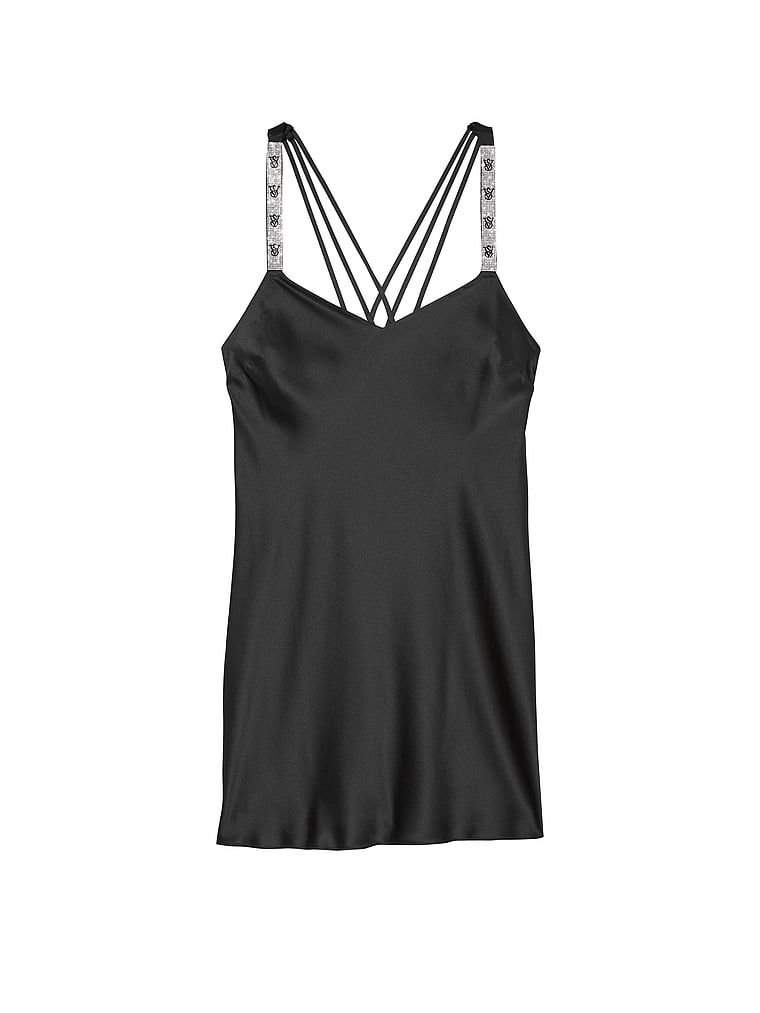 Victoria's Secret Satynowa koszulka nocna z błyszczącymi ramiączkami Shine Strap Satin Slip