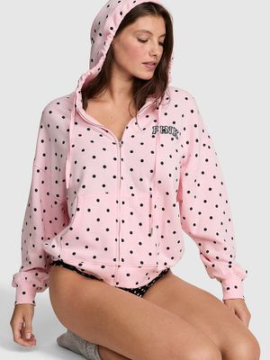PINK Bluza z kapturem Campus Fleece zapinana na całej długości