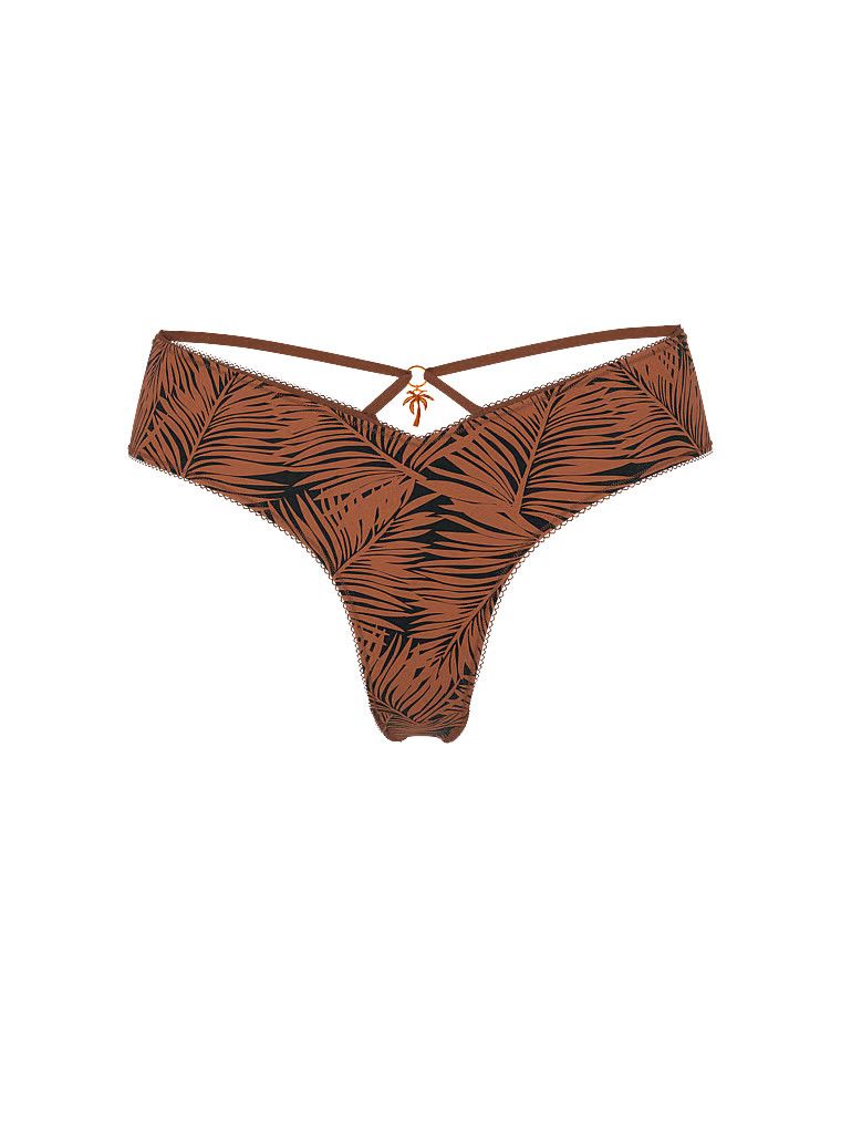 Majtki z paseczkami z tyłu i wysoko wyciętymi nogawkami Strappy-Back Cheeky. Produkt jest wzorzysty i pochodzi z kolekcji Very Sexy. 
