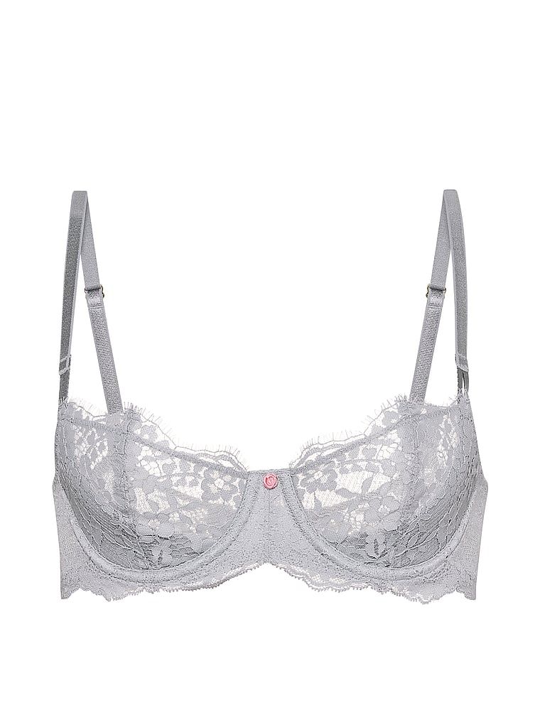 Biustonosz nieusztywniany balkonetka Wicked Lace Balconette. Produkt ma kolor szary i pochodzi z kolekcji Dream Angels. 