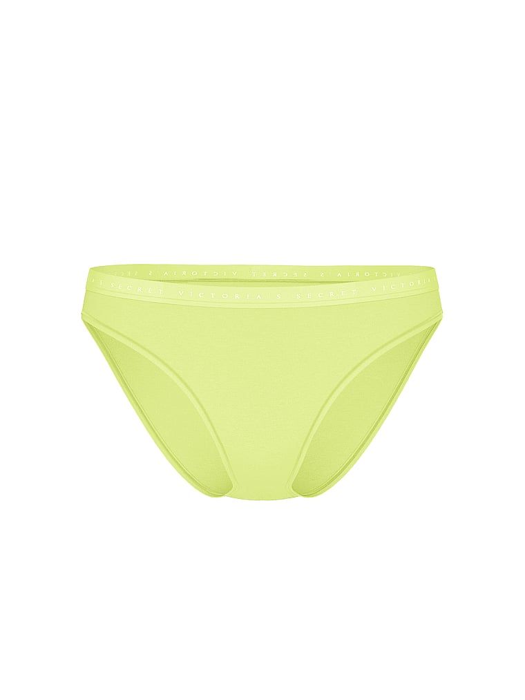 Majtki bawełniane Bikini. Produkt ma kolor zielony i pochodzi z kolekcji Victoria's Secret. 