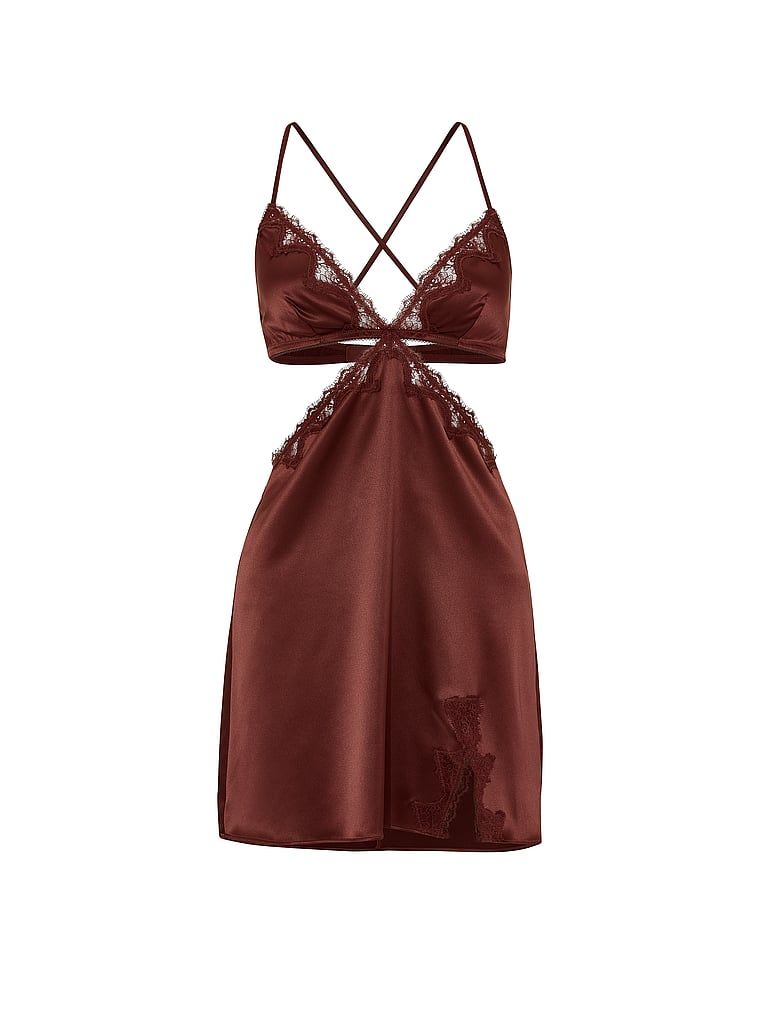 Koszulka nocna satynowa Cut-Out Slip. Produkt ma kolor czerwony i pochodzi z kolekcji Very Sexy. 