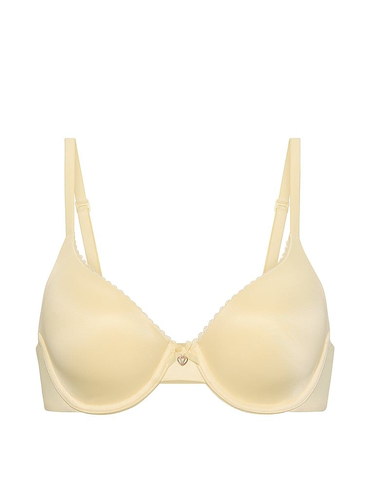 Biustonosz lekko usztywniany z mocno zabudowanymi miseczkami. Produkt ma kolor żółty i pochodzi z kolekcji Body by Victoria. 