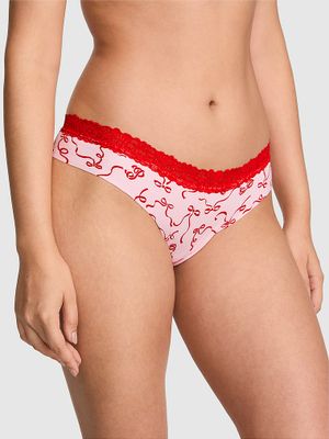 PINK Bawełniane stringi No-Show niewidoczne pod ubraniem