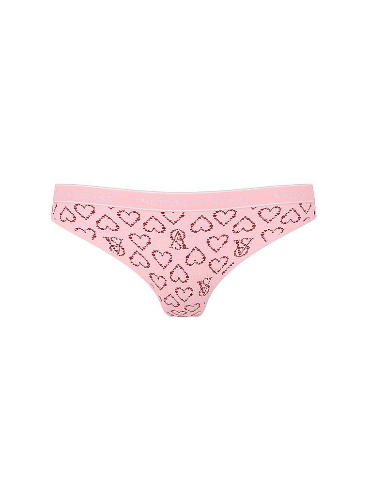 Stringi bawełniane z logo w talii. Produkt jest wzorzysty i pochodzi z kolekcji Cotton. 