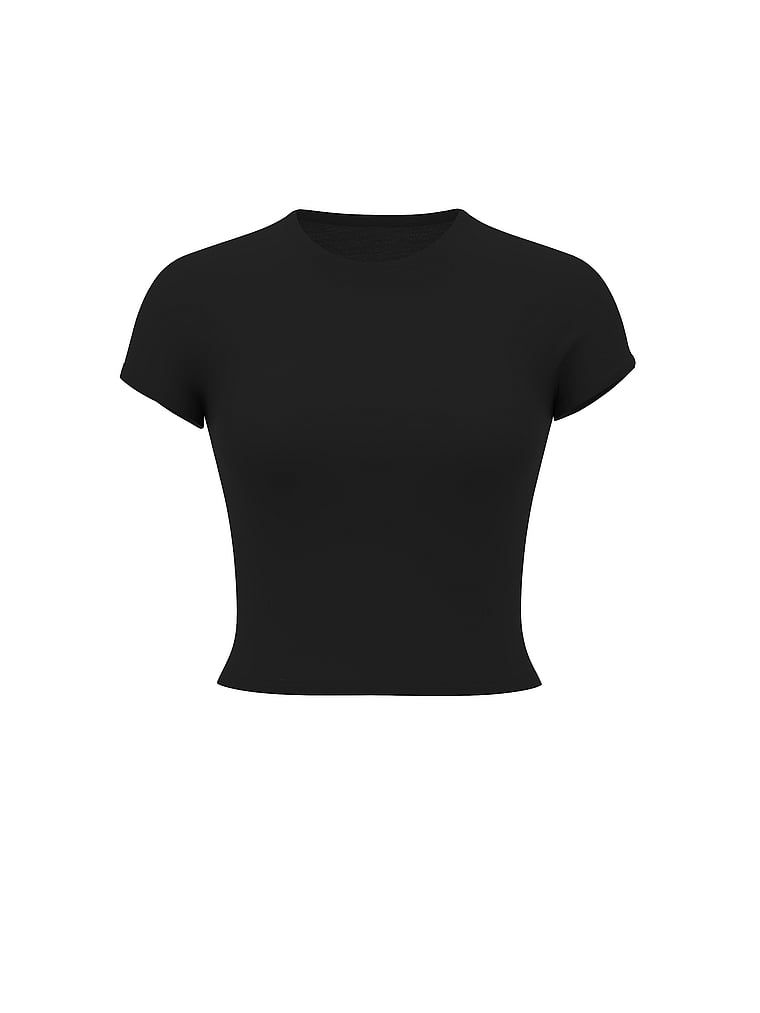 T-shirt z modalu do spania. Produkt ma kolor czarny i pochodzi z kolekcji Victoria's Secret. 