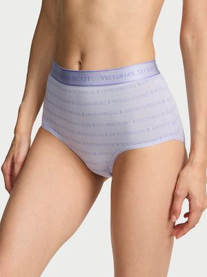 Cotton Majtki bawełniane figi z logo marki z wysokim stanem
