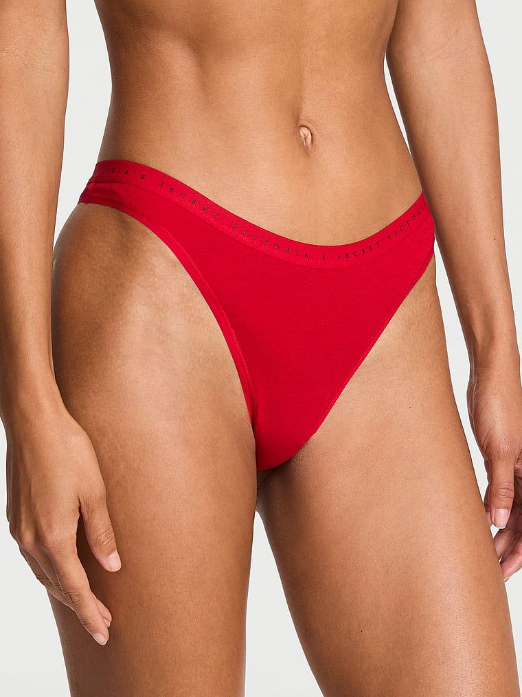 Victoria's Secret Stringi bawełniane High-Leg Scoop
