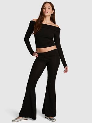 Legginsy super dzwony z zakładanym pasem All-Day Cotton