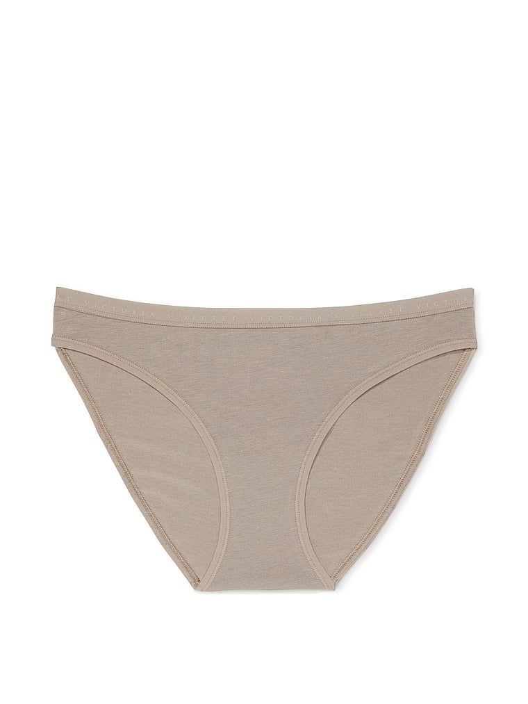 Majtki bawełniane Bikini. Produkt ma kolor beżowy i pochodzi z kolekcji Victoria's Secret. 