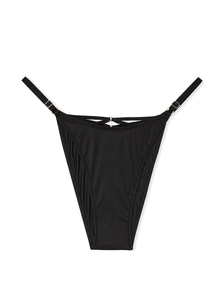Majtki brazyliany z paseczkami z tyłu Brazilian. Produkt ma kolor czarny i pochodzi z kolekcji Very Sexy. 