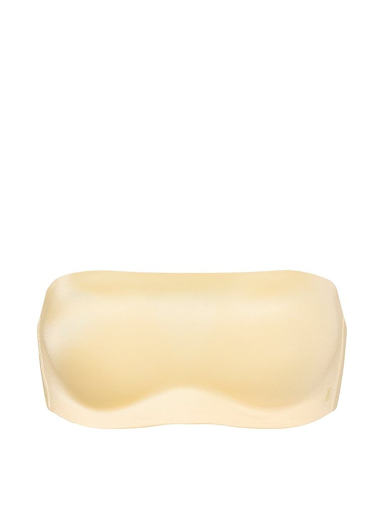 Biustonosz push-up bez ramiączek i bez fiszbin Bandeau. Produkt ma kolor żółty i pochodzi z kolekcji Invisible by Victoria's Secret. 
