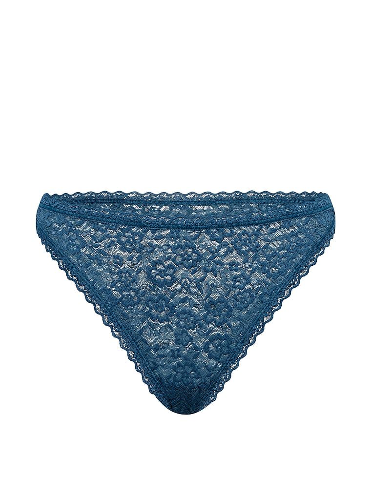 Majtki koronkowe Lace 90s. Produkt ma kolor niebieski i pochodzi z kolekcji Lacie. 