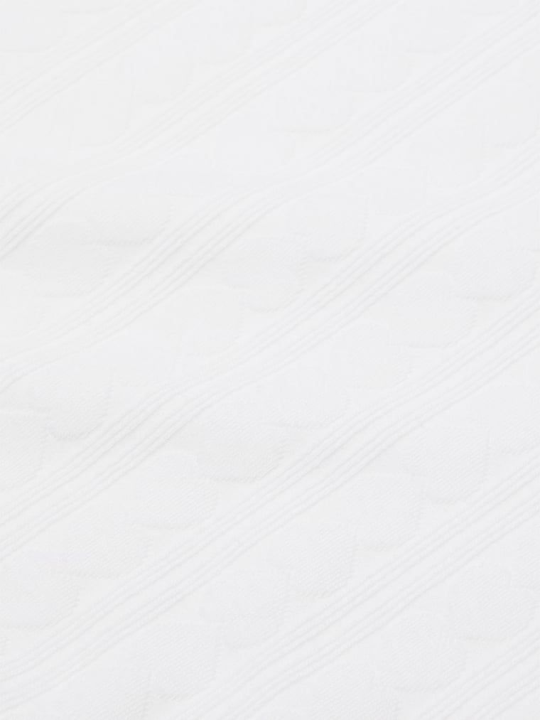 Piżama z długimi rękawami i szortami Heart Pointelle. Produkt ma kolor biały i pochodzi z kolekcji Victoria's Secret. 
