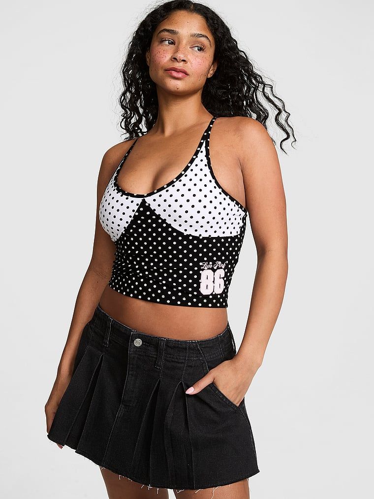 Top z wbudowanym biustonoszem racerback All-Day Cotton