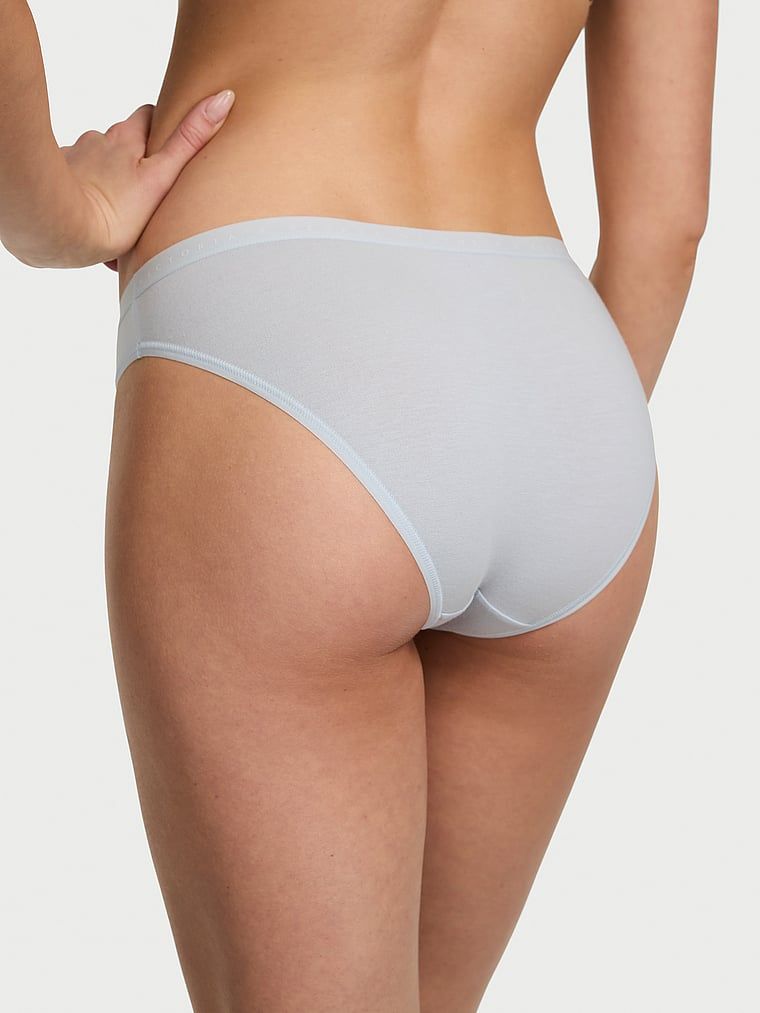 Majtki bawełniane Bikini. Produkt ma kolor niebieski i pochodzi z kolekcji Victoria's Secret. 