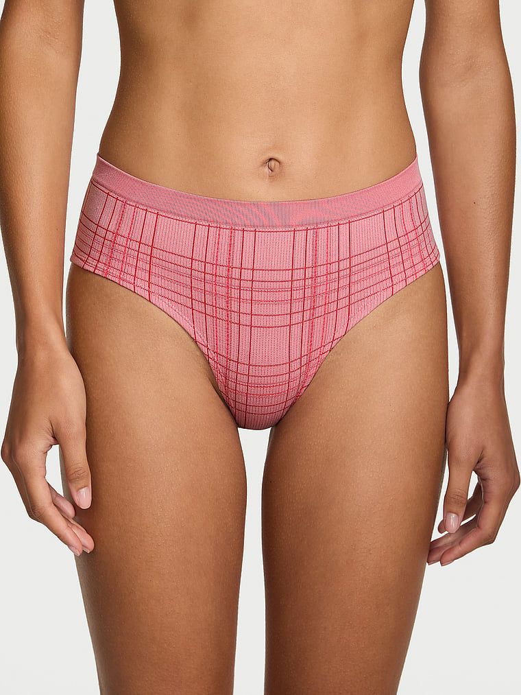 Majtki bezszwowe Shimmer Plaid Hiphugger. Produkt jest wzorzysty i pochodzi z kolekcji Seamless. 