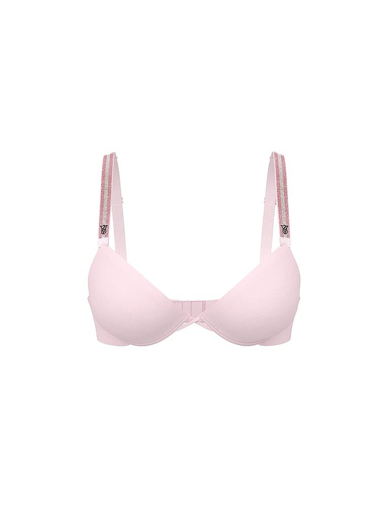 Biustonosz push-up powiększający o 2 rozmiary Bombshell Shine Strap. Produkt ma kolor różowy i pochodzi z kolekcji Very Sexy. 