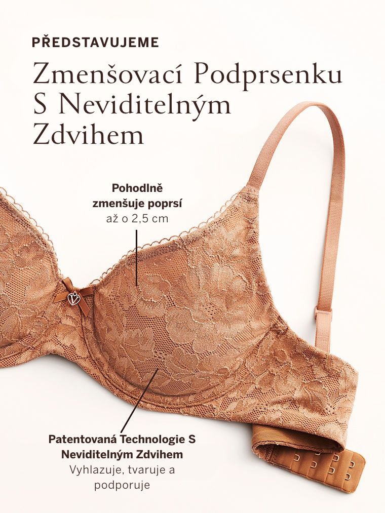 Body by Victoria Biustonosz zmniejszający optycznie biust koronkowy Invisible Lift Minimizer