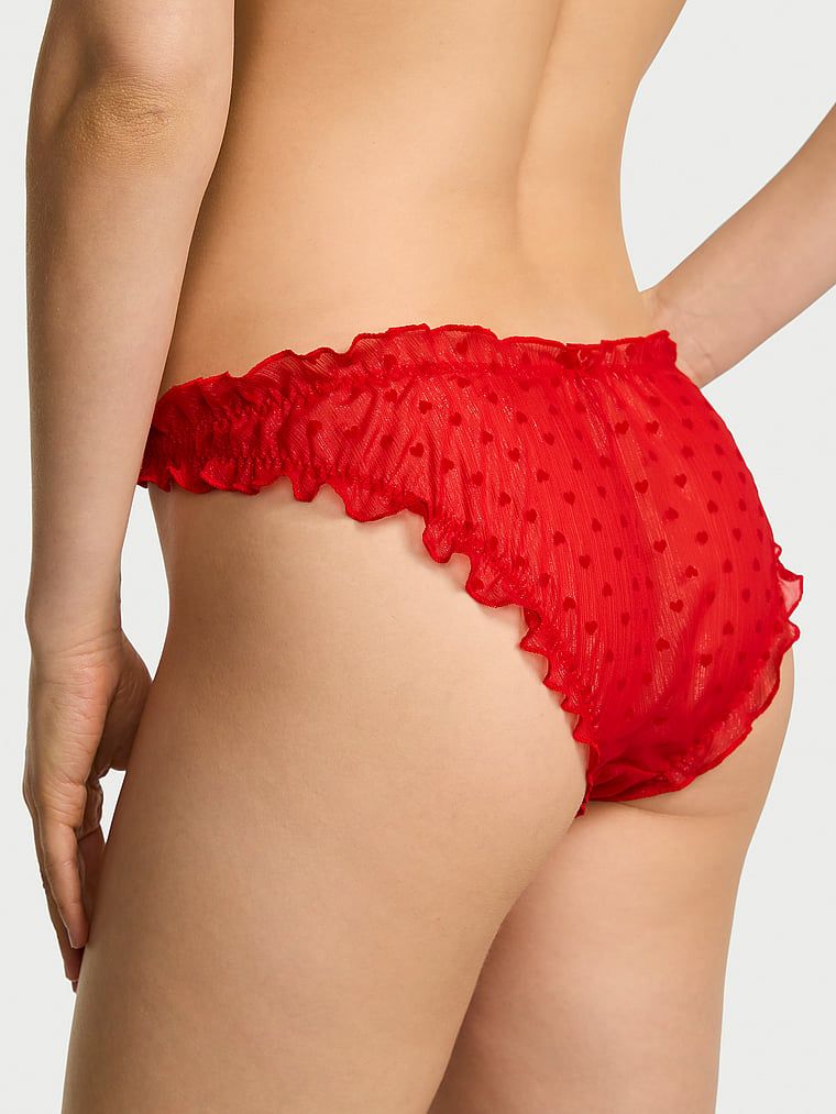 Majtki z szyfonu z falbankami Heart Bikini. Produkt jest wzorzysty i pochodzi z kolekcji Dream Angels. 