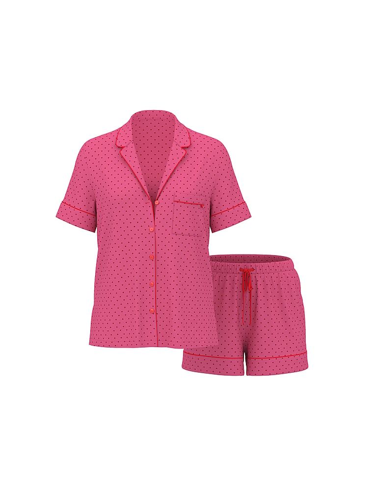 Piżama z modalu z szortami. Produkt jest wzorzysty i pochodzi z kolekcji Victoria's Secret. 
