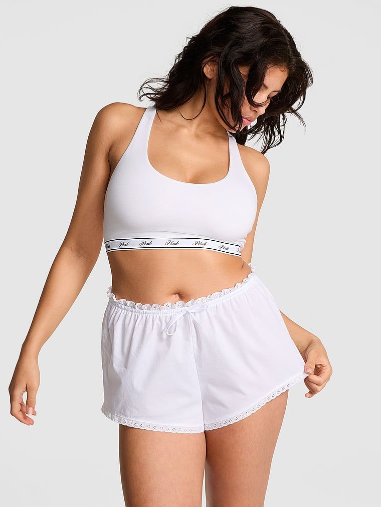 Szorty popelinowe z bawełny