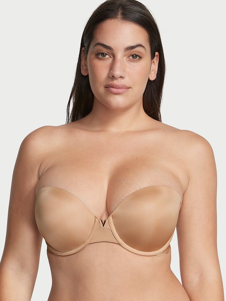 Victoria's Secret Bare Biustonosz lekko usztywniany bez ramiączek Strapless